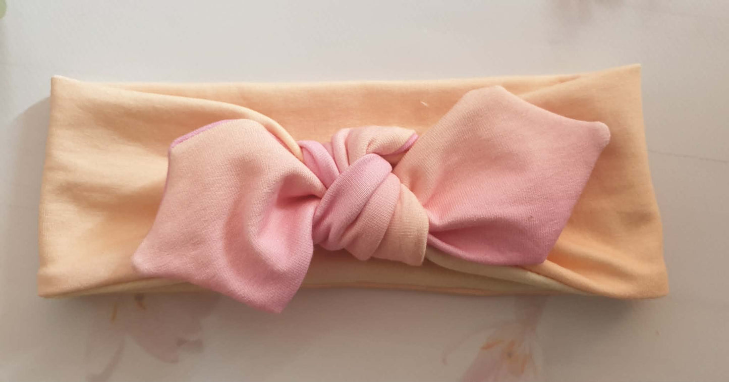 Opaska Supelka z Kokardką Handmade – Kolory Zachodu Słońca